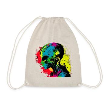 Cool Rétro Futuristic Alien - Arc-en-ciel - Sac de sport léger - nature - Devant