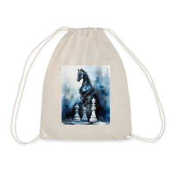 Blue Chess Knight Came to Life - Drawstring Bag - nature - Front