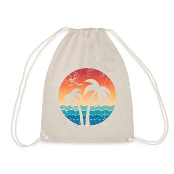 Palmen Urlaub Sommer Vintage - Turnbeutel - Natur - Vorne