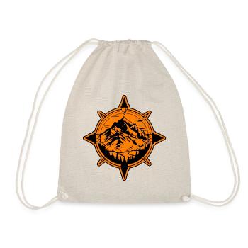 Symbole de voyage Compass Mountains - Sac de sport léger - nature - Devant