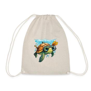 Underwater Turtle Adventure - Drawstring Bag - nature - Front