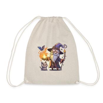 Wizard and Familiar - Drawstring Bag - nature - Front