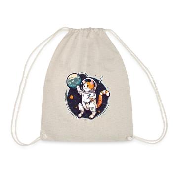 Feline Space Explorer - Drawstring Bag - nature - Front