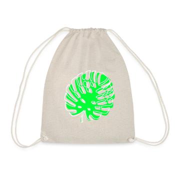 Monstera - Turnbeutel - Natur - Vorne