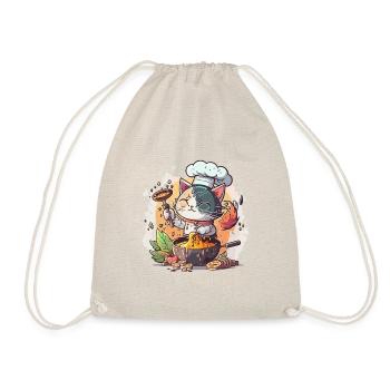 Gourmet Feline - Drawstring Bag - nature - Front