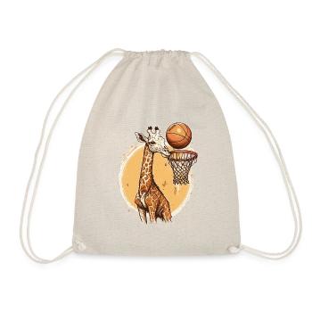 Giraffe on the Court - Drawstring Bag - nature - Front