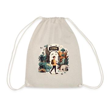 Theme Park Thrill: Amusement Park Fun - Drawstring Bag - nature - Front