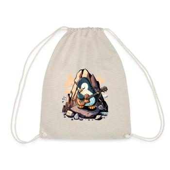 Rockin Penguin - Drawstring Bag - nature - Front