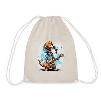 Rockin Hund - Turnbeutel - Natur - Vorne