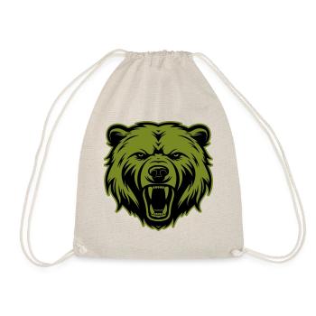 Silhouette de tête de grizzli d’ours - Sac de sport léger - nature - Devant
