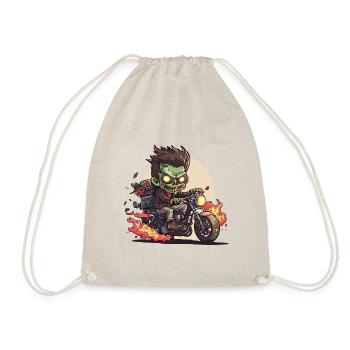 Smokin Zombie Biker - Drawstring Bag - nature - Front