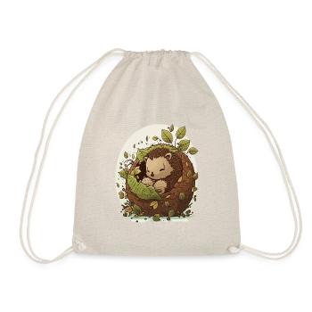 Cozy Hedgehog - Drawstring Bag - nature - Front