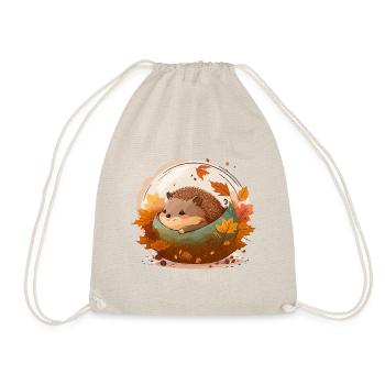 Cozy Hedgehog - Drawstring Bag - nature - Front