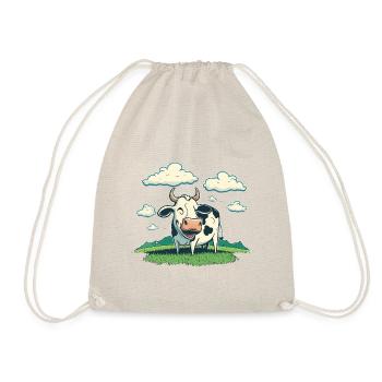 Contented Cow - Drawstring Bag - nature - Front