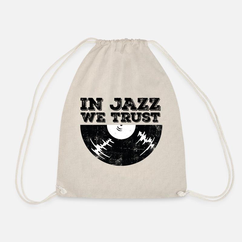 In Jazz we Trust - Drawstring Bag - nature