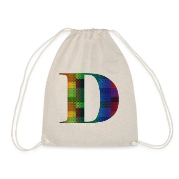 Buchstabe D Vintage - Turnbeutel - Natur - Vorne