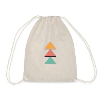 Triangle colorful - Drawstring Bag - nature - Front