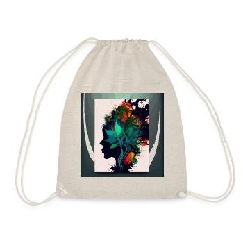 Cool Weed Head: Psychedelic Ornaments and Abstract - Drawstring Bag - nature - Front