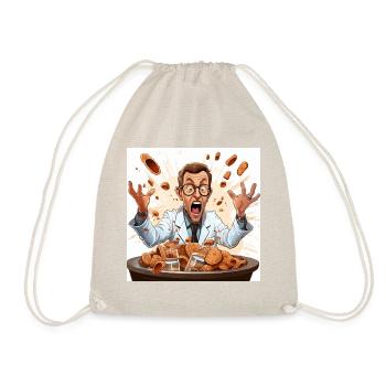 The Caffeine Mad Scientist - Drawstring Bag - nature - Front