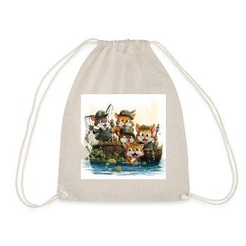 The Whimsical Fishing Expedition - Drawstring Bag - nature - Front