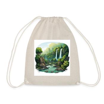 Enchanting Cascades - Drawstring Bag - nature - Front