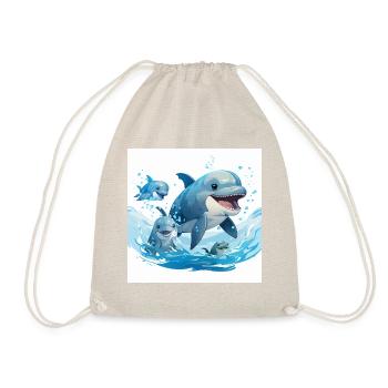 Dolphins Dance - Drawstring Bag - nature - Front