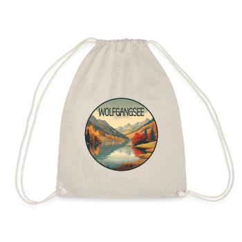Wolfgangsee retro bergsee - Turnbeutel - Natur - Vorne