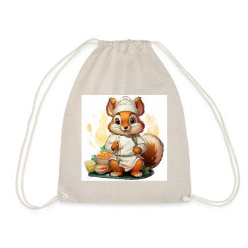 The Culinary Squirrel - Drawstring Bag - nature - Front