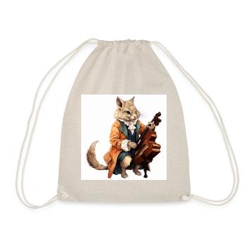 The Musical Squirrel Virtuoso - Drawstring Bag - nature - Front