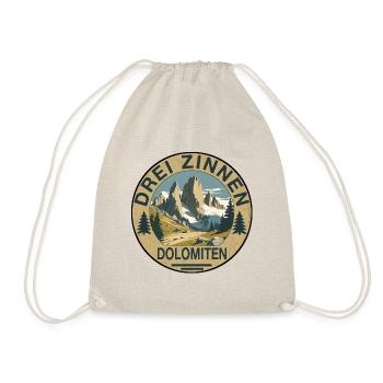 Three Peaks Round - Drawstring Bag - nature - Front