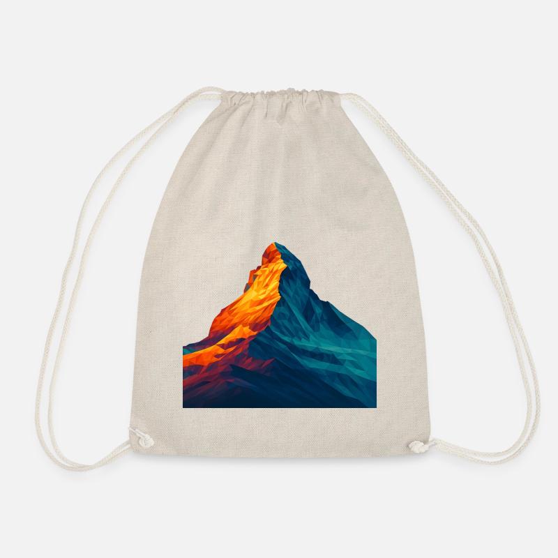 WPAP Stil - Matterhorn, Berg Schweiz - Turnbeutel - Natur