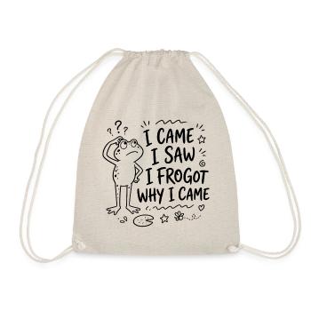 Frosch - I came I saw I frogot why I came - Turnbeutel - Natur - Vorne
