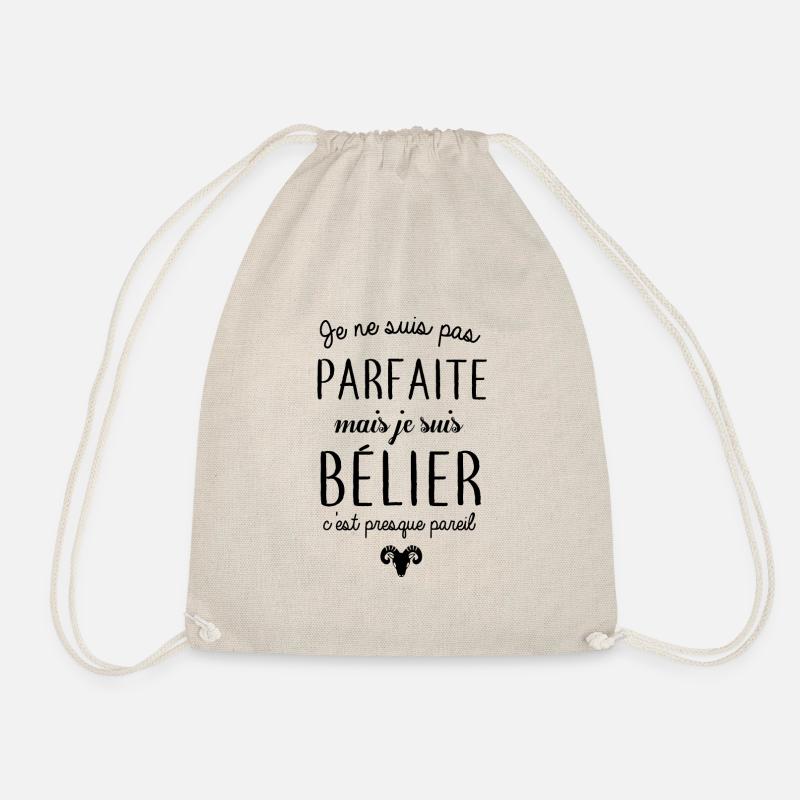 Je ne suis pas parfaite mais je suis bélier - Sac de sport léger - nature