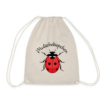 ZAZdesign® Mutschekiepchen Marienkäfer Bug - Turnbeutel - Natur - Vorne