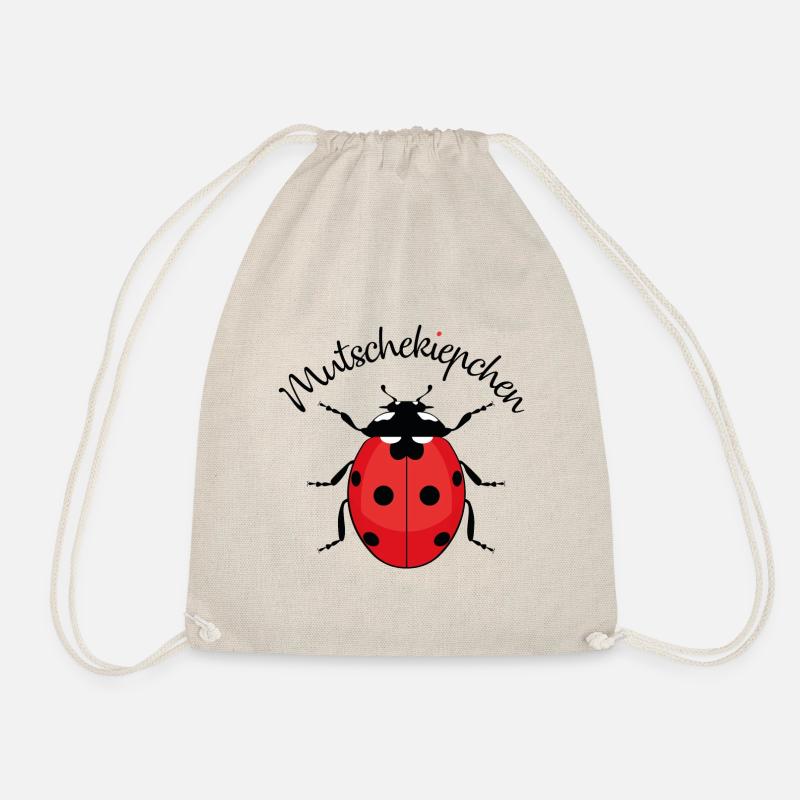 ZAZdesign® Mutschekiepchen Marienkäfer Bug - Turnbeutel - Natur