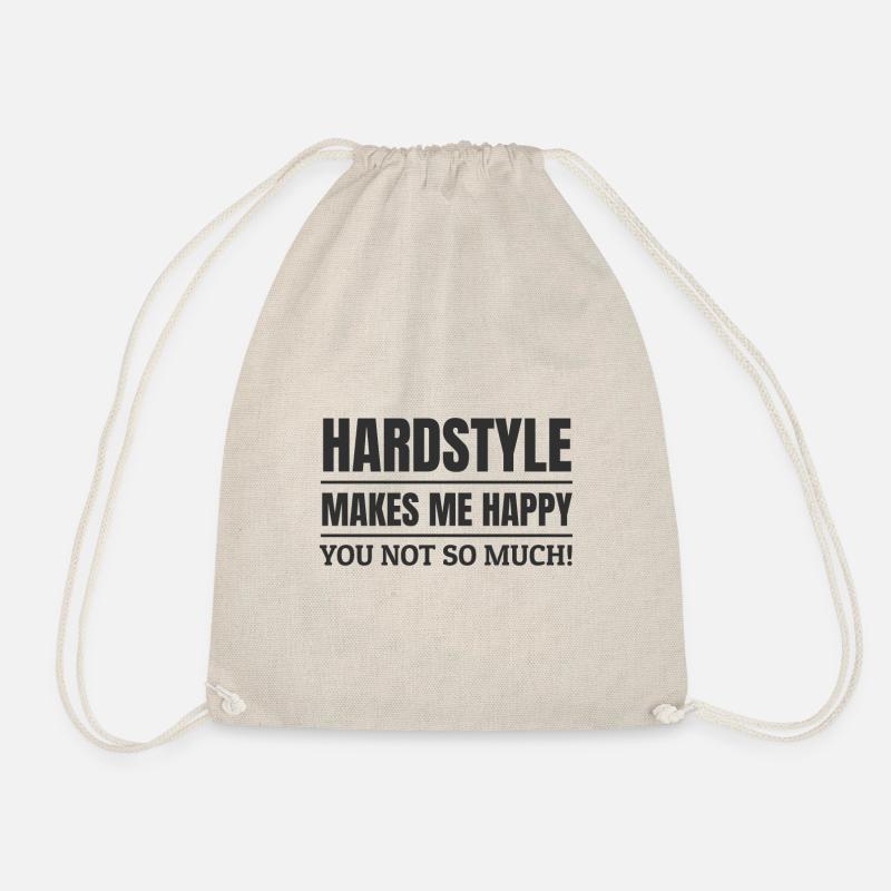 Hardstyle Merchandise Hardstyle makes me Happy! - Turnbeutel - Natur