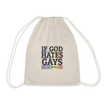 If God hates Gays Lgbt Gay Pride Rainbow Flag - Turnbeutel - Natur - Vorne