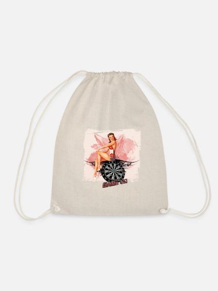 Pin up Game on - Turnbeutel - Natur