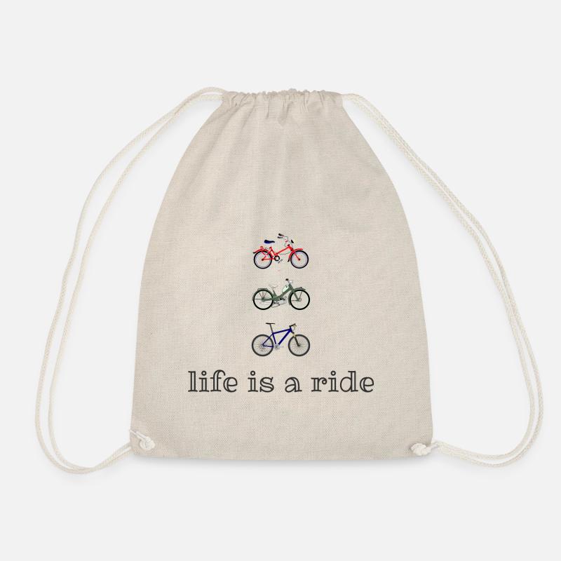 life is a ride 3 bikes - Turnbeutel - Natur