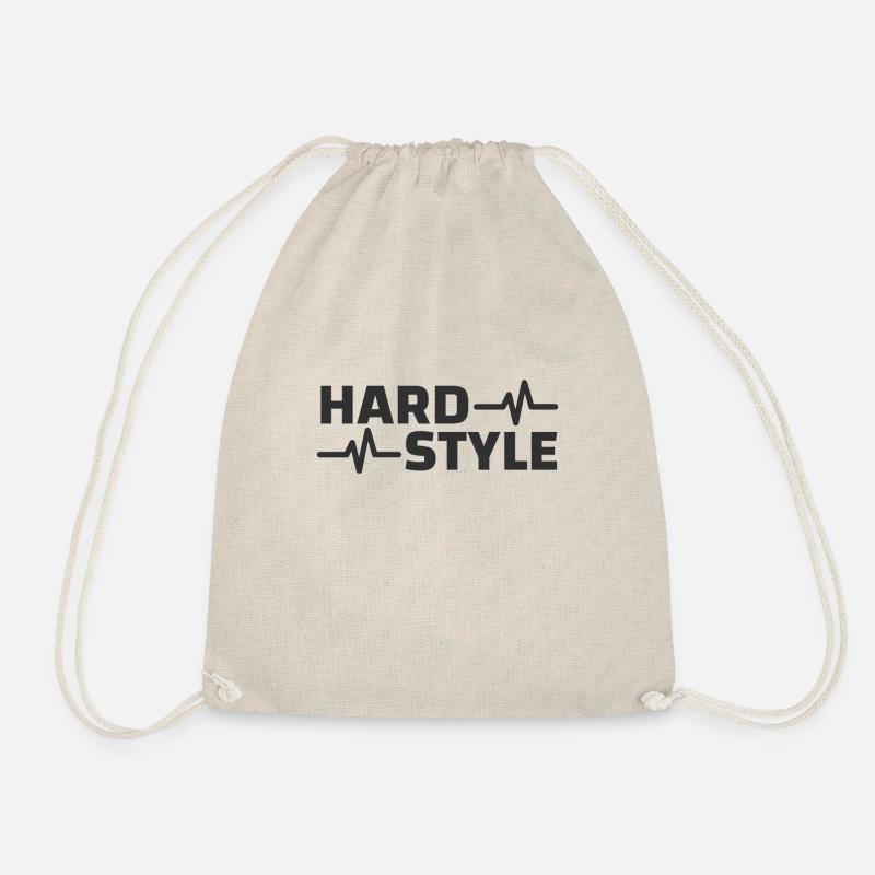 Hardstyle Merchandise Logo Waveform Geschenk - Turnbeutel - Natur