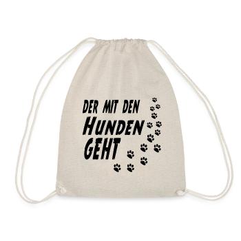 Der mit den Hunden geht - Turnbeutel - Natur - Vorne