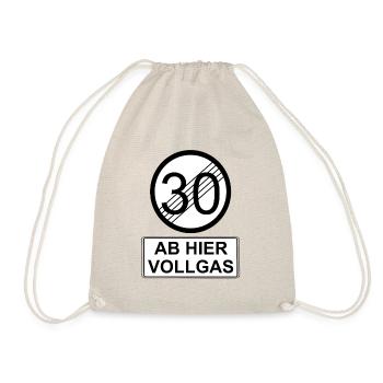 30er 30.Geburtstag 30 - Turnbeutel - Natur - Vorne