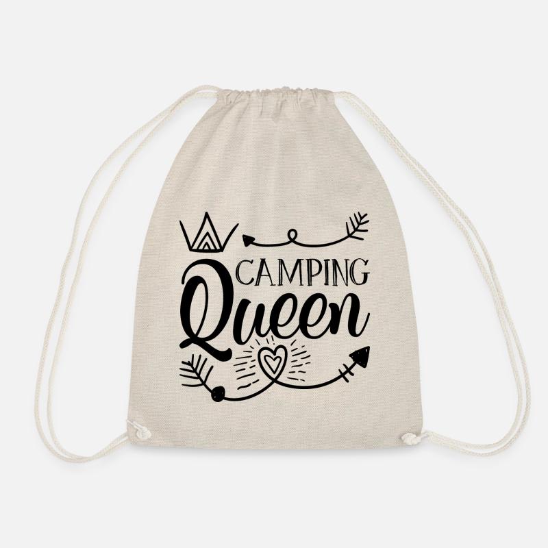 Camping Queen Adventure shirt gift - Drawstring Bag - nature