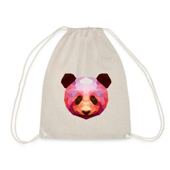 Panda rouge porcelaine mosaïque low poly - Sac de sport léger - nature - Devant