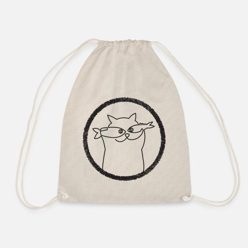 one stroke FishyCat - Turnbeutel - Natur