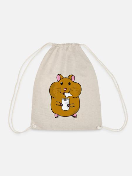 Klopapier Hamstern Toilettenpapier Hamsterkauf - Turnbeutel - Natur