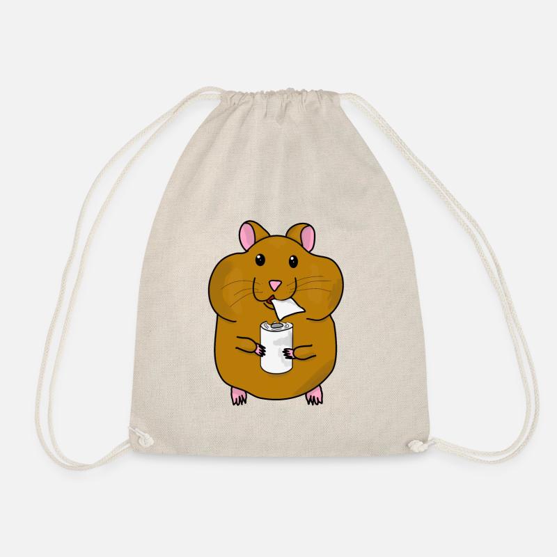 Klopapier Hamstern Toilettenpapier Hamsterkauf - Turnbeutel - Natur