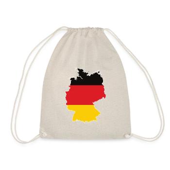 Carte de l'Allemagne avec le drapeau à l'intérieur - Sac de sport léger - nature - Devant