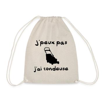 J'peux pas j'ai tondeuse jardinage jardin gazon - Sac de sport léger - nature - Devant