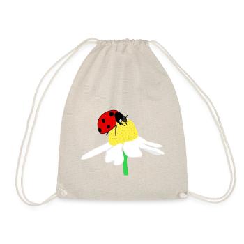 Marienkäfer Glück Gänseblümchen - Turnbeutel - Natur - Vorne